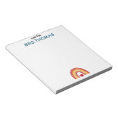Teacher Notepad – A Note from Rainbow Design Notizblock (angewinkelt)