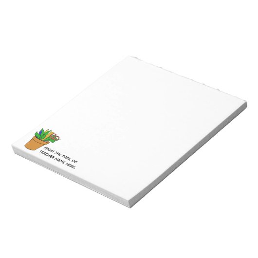 Teacher Notepad with Name Personalization  Notizblock (Rotiert)