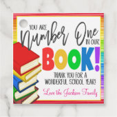 Teacher Nummer Eins Geschenketiketten Geschenkanhänger (Vorderseite)