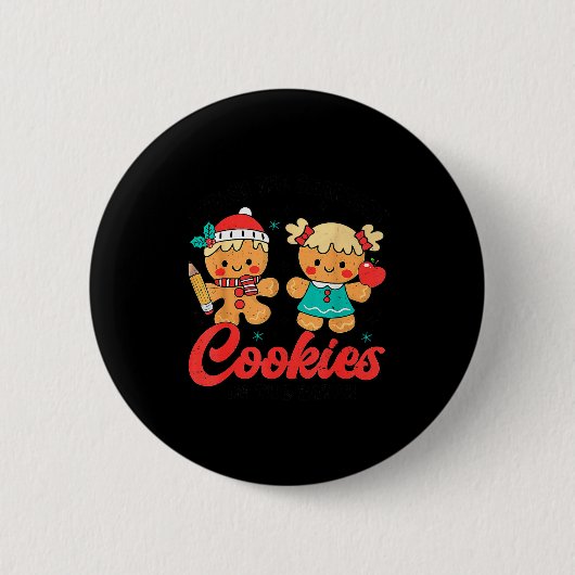 Teacher Of Smart Cookies Cute Gingerbread Teacher Button (Vorderseite)
