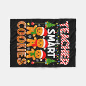 Teacher Of Smart Cookies Funny Gingerbread Teacher Fleecedecke (Vorderseite (Horizontal))