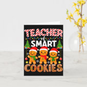 Teacher Of Smart Cookies Funny Gingerbread Teacher Karte (Gelbe Blume)