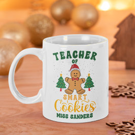 Teacher of Smart Cookies Funny Teacher Christmas Kaffeetasse