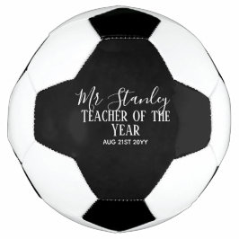 Teacher of the Year Personalized Modern Text Gift Fußball