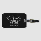 Teacher of the Year Personalized Modern Text Gift Gepäckanhänger (Vorderseite (Horizontal))