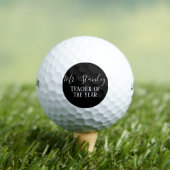 Teacher of the Year Personalized Modern Text Gift Golfball (Insitu T-Shirt)