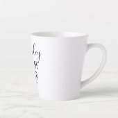 Teacher of the Year Personalized Modern Text Gift Milchtasse (Rechts)