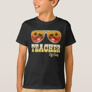 Teacher Off Duty Sonnenbrille Palm Tree Beach Suns T-Shirt