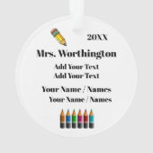 Teacher Ornament - Siehe Rückseite (Rückseite)