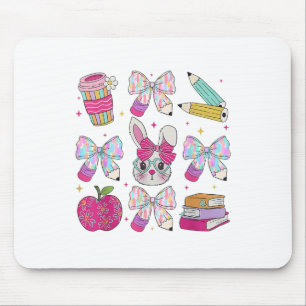 Teacher Ostercoquette Bow Bunny Happy Osterwoom Mousepad