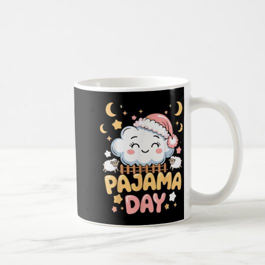 Teacher Pajama Day Shirt, Funny Cloud Sleever Scho Kaffeetasse (Rechts)