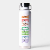 Teacher Pastel Rainbow Wasserflasche Trinkflasche (Rückseite)