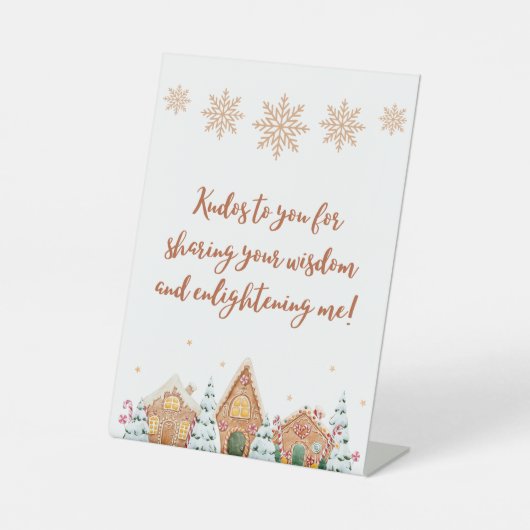 Teacher Pedestal Saisongeschenk, Geschenke für Erz Sockelschild (Vorderseite)