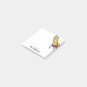 Teacher Pencil Spaceship Rocket School Post-it Klebezettel (angewinkelt)