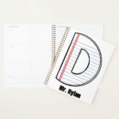 Teacher Planner – Notebook Paper Initial Planer (Anzeige)