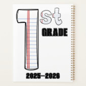 Teacher Planner – Notebook Paper Initial Planer (Rückseite)
