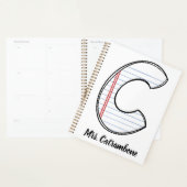 Teacher Planner with Notebook Paper Initial Planer (Anzeige)