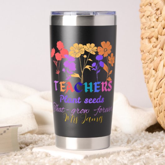 Teacher plant seed personalized teacher's day thermobecher