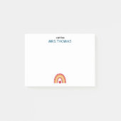 Teacher Post-it Notes – Personalized Rainbow Desig Klebezettel (Vorderseite)