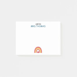 Teacher Post-it Notes – Personalized Rainbow Desig Post-it Klebezettel