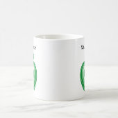 Teacher Professor Custom Name Green Apple Gift Kaffeetasse (Mittel)