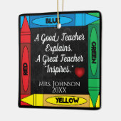 Teacher Quote #1 - Personalisieren Keramikornament (Links)