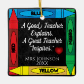Teacher Quote #1 - Personalisieren Keramikornament (Vorderseite)