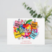 Teacher Quote Dankeskarte (Stehend Vorderseite)