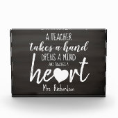 Teacher Quote Heart Personalisiert Fotoblock (Vorderseite)