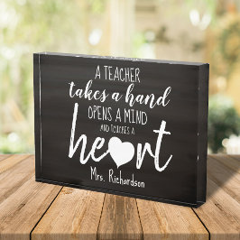 Teacher Quote Heart Personalisiert Fotoblock