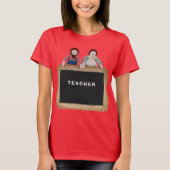 TEACHER Raggedy Ann & Andy Puppen Kalkboard. T-Shirt (Vorderseite)