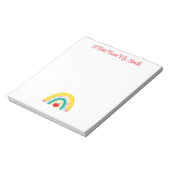Teacher Rainbow Notepad with Apple Accent Notizblock (Rotiert)