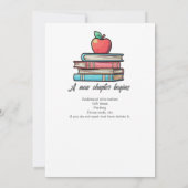 Teacher Rente Colorful Nostalgie Classic Einladung (Rückseite)