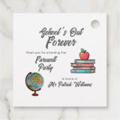 Teacher Rente Colorful Nostalgie Classic Geschenkanhänger (Rückseite)