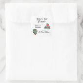 Teacher Rente Colorful Nostalgie Classic Quadratischer Aufkleber (Tasche)