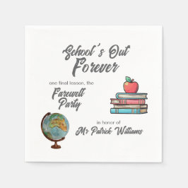 Teacher Rente Colorful Nostalgie Classic Serviette