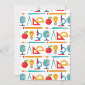 Teacher Rente Party Einladung farbenfroh (Rückseite)