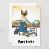 Teacher  retirement 2025 for cat lovers einladung (Vorne/Hinten)