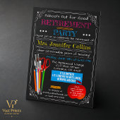 Teacher Retirement Chalkboard Einladung