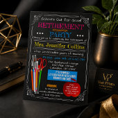 Teacher Retirement Chalkboard Einladung