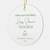 Teacher Retirement Gift Officially Retired Keramik Ornament (Links)