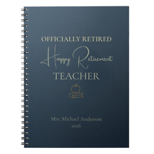 Teacher Retirement Gift Officially Retired Notizblock (Vorderseite)