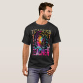 Teacher Retro Black History Month Afro Queen Black T-Shirt (Vorne ganz)