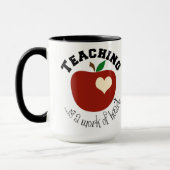 Teacher`s Gift, Black 15 oz Ringer Tasse (Links)