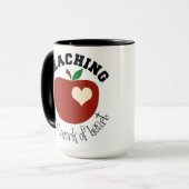 Teacher`s Gift, Black 15 oz Ringer Tasse (Vorderseite Links)