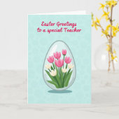 Teacher Spring Bouquet Easter Card Karte (Gelbe Blume)