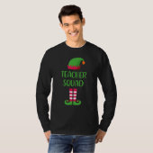 Teacher Squad Elf Family Matching Group Christmas  T-Shirt (Vorne ganz)