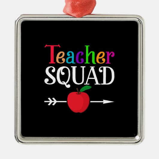Teacher Squad Ornament Aus Metall (Vorne)