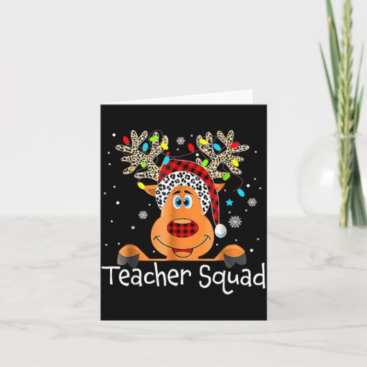 Teacher Squad Reindeer Teacher Christmas Xmas  Karte (Vorderseite)