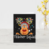 Teacher Squad Reindeer Teacher Christmas Xmas  Karte (Gelbe Blume)